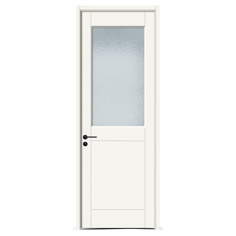 GW-123B branco puro PVC MDF banheiro vidro porta de madeira