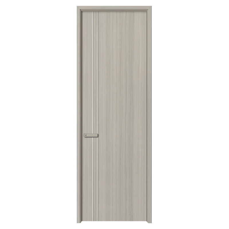 GA20-5 Porta de madeira em PVC cinza com decoração simples
